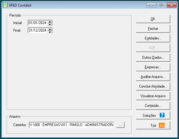 Configuração do SPED_Contábil